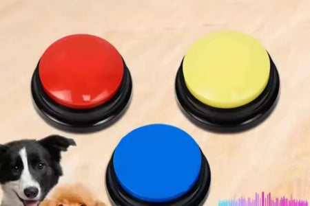 Hot Dog Communication Buttons Voice Recording Button for Pet Training 30 Second Record Playback Funny Gift for Talking