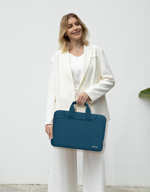 Load image into Gallery viewer, 360 Protective Laptop Shoulder Bag Compatible with Macbook Pro 16 Inch 2021 2022 M1 A2485/2019-2020 A2141/Pro 15 A1398, 15-15.6 Inch Notebook, Matching Color Sleeve with Belt, Hunter Green
