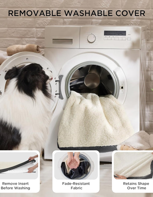 Load image into Gallery viewer, Large Dog Bed for Large Dogs up to 75Lbs - Big Orthopedic Dog Beds with Removable Washable Cover, Egg Crate Foam Pet Bed Mat, Grey
