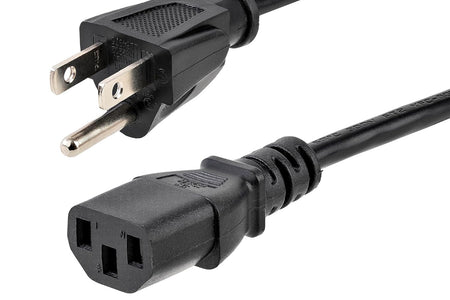 10Ft (3M) Computer Power Cord, NEMA 5-15P to C13, 10A 125V, 18AWG, 10 Pack, Black Replacement AC Power Cord, Printer Power Cord, Monitor/Pc Power Supply Cable - UL Listed (PXT1011010PK)