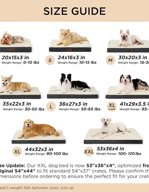 Load image into Gallery viewer, Large Dog Bed for Large Dogs up to 75Lbs - Big Orthopedic Dog Beds with Removable Washable Cover, Egg Crate Foam Pet Bed Mat, Grey

