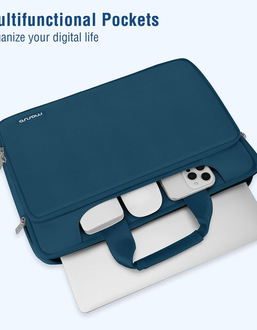 Load image into Gallery viewer, 360 Protective Laptop Shoulder Bag Compatible with Macbook Pro 16 Inch 2021 2022 M1 A2485/2019-2020 A2141/Pro 15 A1398, 15-15.6 Inch Notebook, Matching Color Sleeve with Belt, Hunter Green
