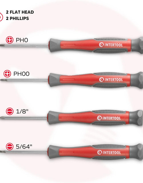 Load image into Gallery viewer, Screwdriver &amp; Precision Driver Tool Set with Magnetic Tips and Bits - Phillips, Flat Head, Torx, Hex - Cr-V Steel with Cushion Grip Handles VT08-3329
