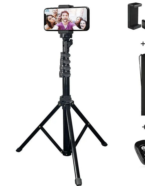 Load image into Gallery viewer, Innotech 62" Phone Tripod &amp; Selfie Stick, Extendable Cell Phone Tripod Stand with Wireless Remote and Phone Holder, Compatible with Iphone Android Phone, Camera
