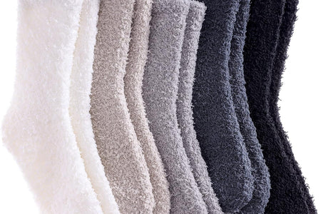 5/6 Pairs Womens Super Soft Fuzzy Plush Warm Winter Home Sleeping Slipper Socks