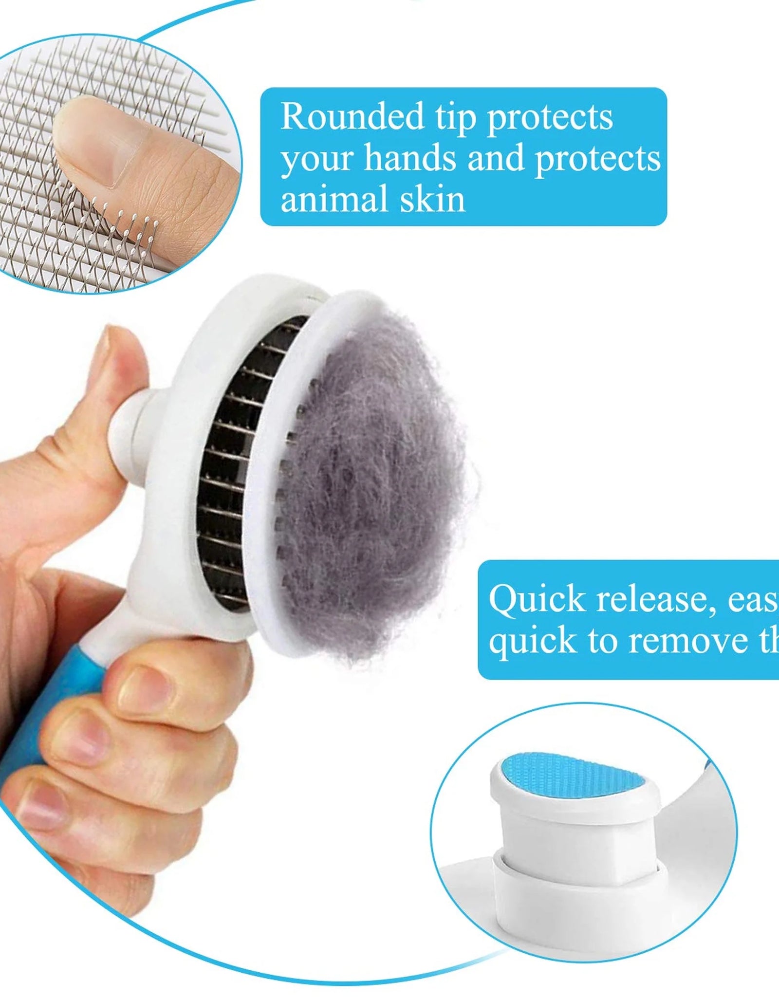 Cat Brush Self Cleaning Grooming Tool for Shedding and Grooming All Hair Lengths