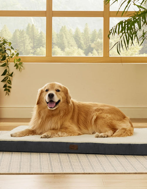 Load image into Gallery viewer, Large Dog Bed for Large Dogs up to 75Lbs - Big Orthopedic Dog Beds with Removable Washable Cover, Egg Crate Foam Pet Bed Mat, Grey
