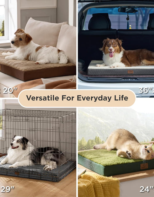 Load image into Gallery viewer, Large Dog Bed for Large Dogs up to 75Lbs - Big Orthopedic Dog Beds with Removable Washable Cover, Egg Crate Foam Pet Bed Mat, Grey
