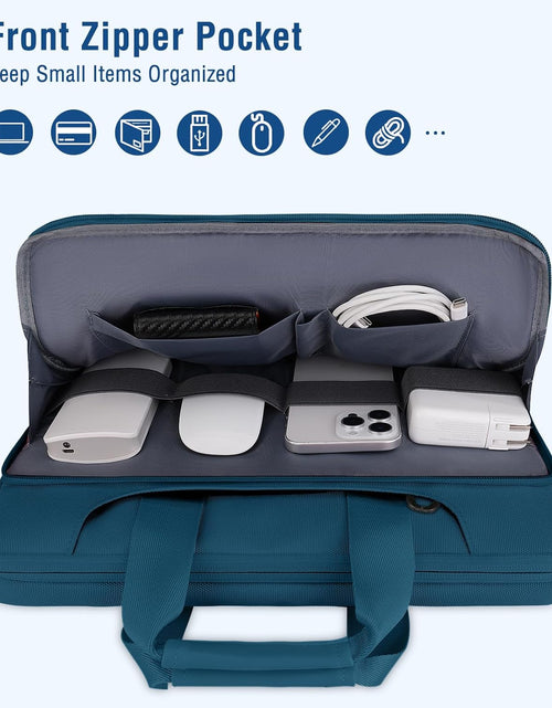 Load image into Gallery viewer, 360 Protective Laptop Shoulder Bag Compatible with Macbook Pro 16 Inch 2021 2022 M1 A2485/2019-2020 A2141/Pro 15 A1398, 15-15.6 Inch Notebook, Matching Color Sleeve with Belt, Hunter Green
