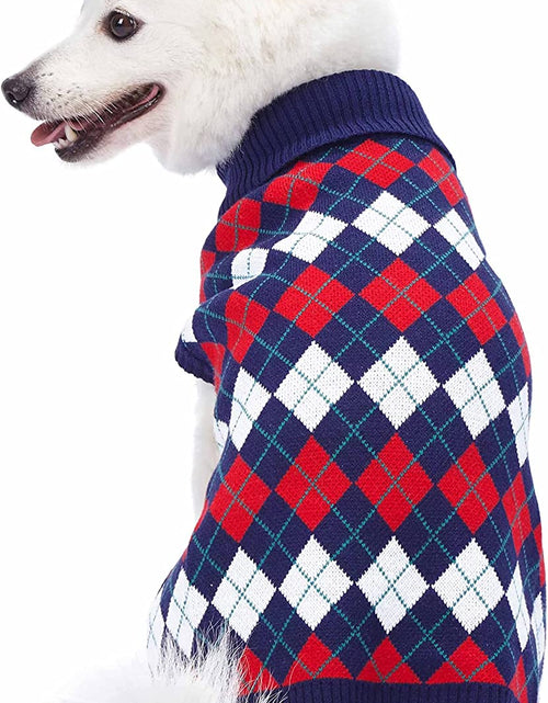 Load image into Gallery viewer, 4 Patterns Nordic Fair Isle Snowflake Interlock Dog Sweater and Matching Sweater for Pet Lover
