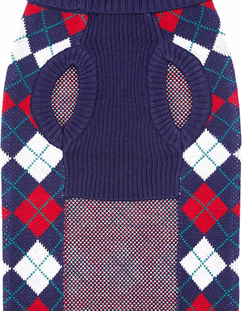 Load image into Gallery viewer, 4 Patterns Nordic Fair Isle Snowflake Interlock Dog Sweater and Matching Sweater for Pet Lover
