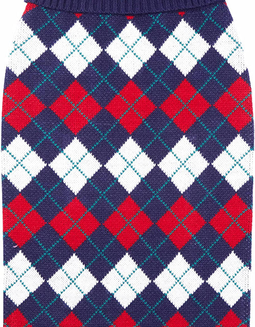 Load image into Gallery viewer, 4 Patterns Nordic Fair Isle Snowflake Interlock Dog Sweater and Matching Sweater for Pet Lover
