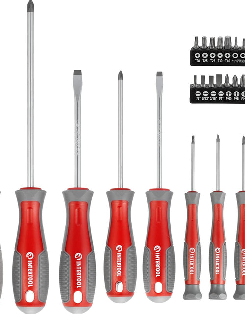 Load image into Gallery viewer, Screwdriver &amp; Precision Driver Tool Set with Magnetic Tips and Bits - Phillips, Flat Head, Torx, Hex - Cr-V Steel with Cushion Grip Handles VT08-3329
