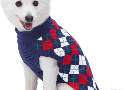 4 Patterns Nordic Fair Isle Snowflake Interlock Dog Sweater and Matching Sweater for Pet Lover