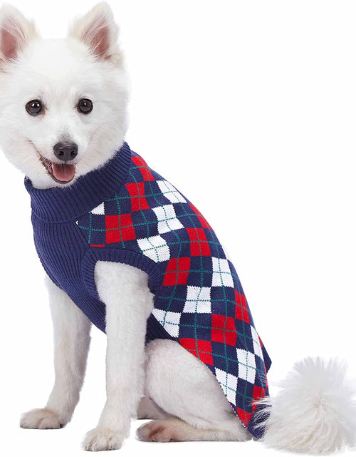 Load image into Gallery viewer, 4 Patterns Nordic Fair Isle Snowflake Interlock Dog Sweater and Matching Sweater for Pet Lover
