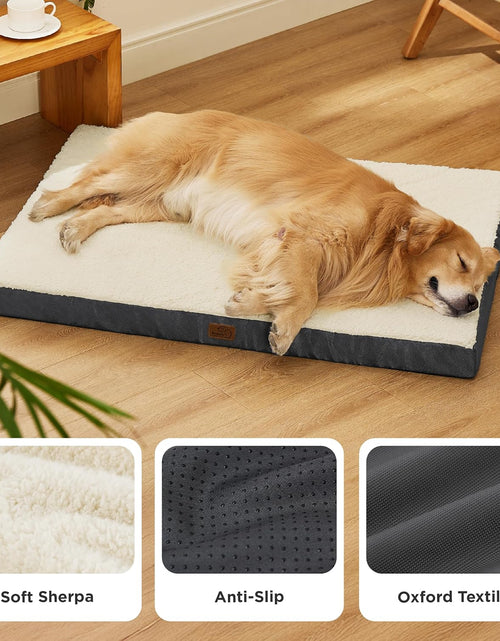 Load image into Gallery viewer, Large Dog Bed for Large Dogs up to 75Lbs - Big Orthopedic Dog Beds with Removable Washable Cover, Egg Crate Foam Pet Bed Mat, Grey
